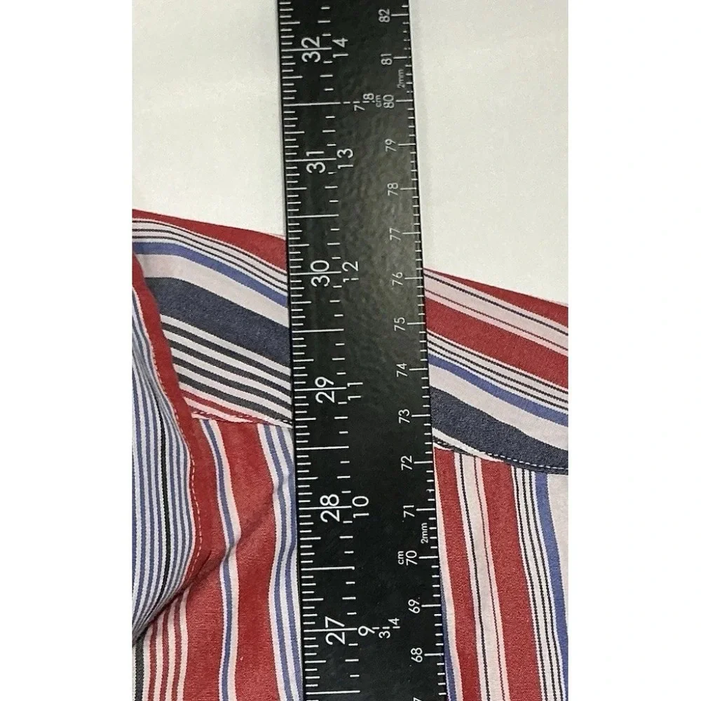 Polo Ralph Lauren Westerton Shirt Mens Large Red Striped Casual Preppy Cotton